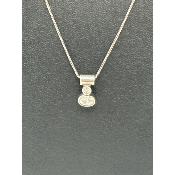 Marked 925 with 2 Glass Stone Pendant - Picture 3 of 8